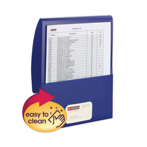 Organized Up Poly Stackit Folders, 11 x 8.5, Dark Blue/Dark Blue, 5/Pack-(SMD87806)