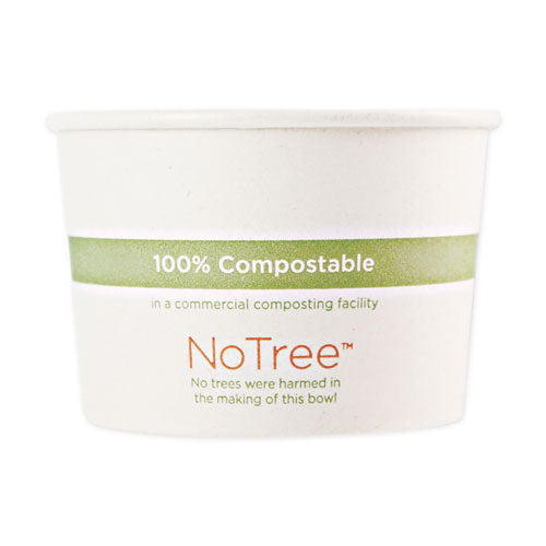 No Tree Paper Bowls, 12 oz, 4.4" Diameter x 2.5"h, Natural, Sugarcane, 500/Carton-(WORBOSU12)