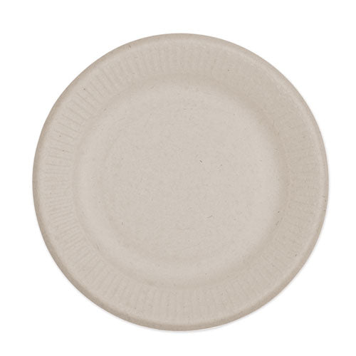 Fiber Plates, Ripple Edge, 6" dia, Natural, 1,000/Carton-(WORPLSCU6)