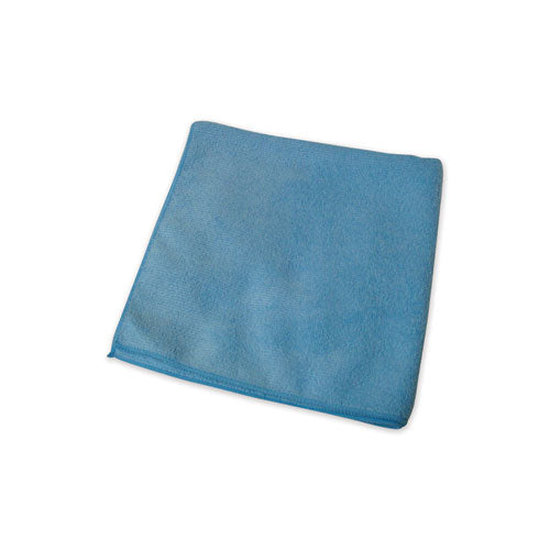 Premium Weight Microfiber Dry Cloths, 16 x 16, Blue, 12/Pack-(IMPLFK500)