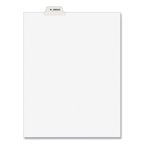 Avery-Style Preprinted Legal Bottom Tab Dividers, 26-Tab, Exhibit N, 11 x 8.5, White, 25/Pack-(AVE12387)