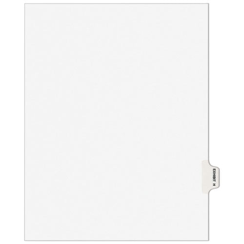 Avery-Style Preprinted Legal Side Tab Divider, 26-Tab, Exhibit H, 11 x 8.5, White, 25/Pack, (1378)-(AVE01378)