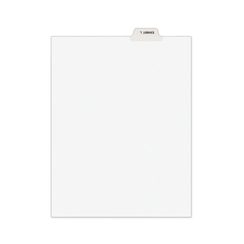 Avery-Style Preprinted Legal Bottom Tab Dividers, 26-Tab, Exhibit L, 11 x 8.5, White, 25/Pack-(AVE12385)