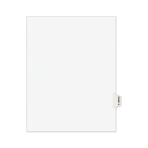Avery-Style Preprinted Legal Side Tab Divider, 26-Tab, Exhibit R, 11 x 8.5, White, 25/Pack, (1388)-(AVE01388)