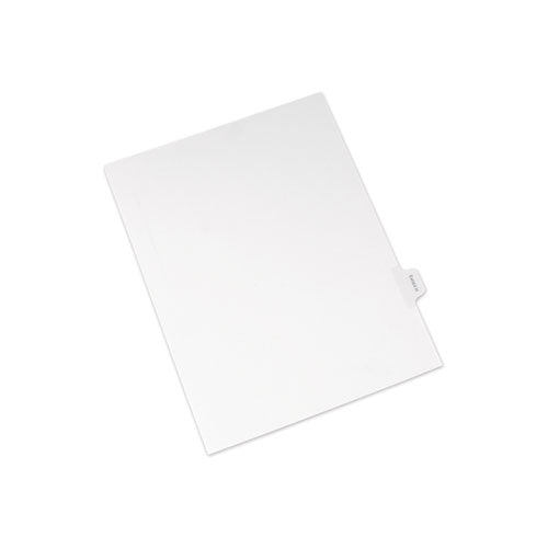Allstate-Style Legal Side Tab Dividers, 26-Tab, Exhibit H, 11 x 8.5, White, 25/Pack-(AVE82114)