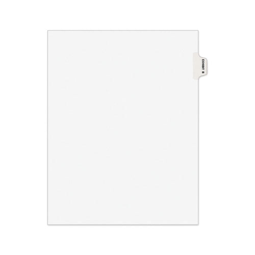 Avery-Style Preprinted Legal Side Tab Divider, 26-Tab, Exhibit B, 11 x 8.5, White, 25/Pack, (1372)-(AVE01372)