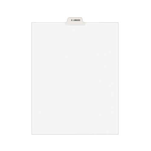 Avery-Style Preprinted Legal Bottom Tab Divider, 26-Tab, Exhibit C, 11 x 8.5, White, 25/PK-(AVE11942)