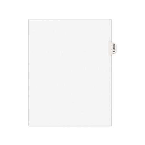 Avery-Style Preprinted Legal Side Tab Divider, 26-Tab, Exhibit C, 11 x 8.5, White, 25/Pack, (1373)-(AVE01373)