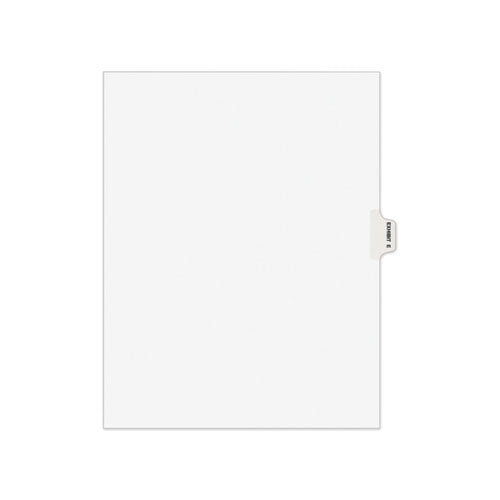 Avery-Style Preprinted Legal Side Tab Divider, 26-Tab, Exhibit E, 11 x 8.5, White, 25/Pack, (1375)-(AVE01375)