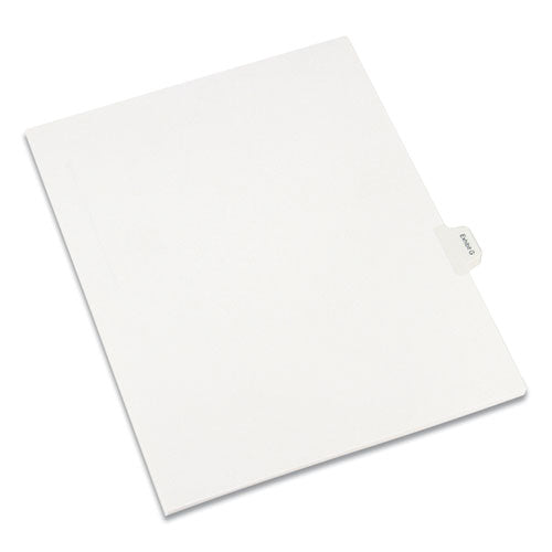 Allstate-Style Legal Side Tab Dividers, 26-Tab, Exhibit G, 11 x 8.5, White, 25/Pack-(AVE82113)