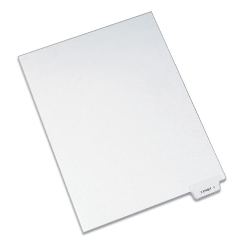 Avery-Style Preprinted Legal Bottom Tab Dividers, 26-Tab, Exhibit Y, 11 x 8.5, White, 25/Pack-(AVE12398)