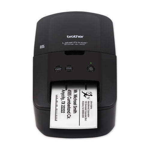 QL-600 Economic Desktop Label Printer, 44 Labels/min Print Speed, 5.1 x 8.8 x 6.1-(BRTQL600)