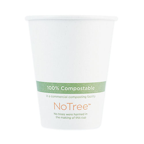 NoTree Paper Hot Cups, 8 oz, Natural, 1,000/Carton-(WORCUSU8)