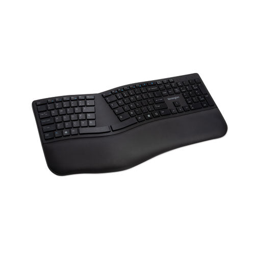 Pro Fit Ergo Wireless Keyboard, 18.98 x 9.92 x 1.5, Black-(KMW75401)