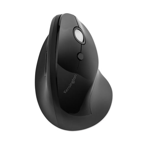 Pro Fit Ergo Vertical Wireless Mouse, 2.4 GHz Frequency/65.62 ft Wireless Range, Right Hand Use, Black-(KMW75501)