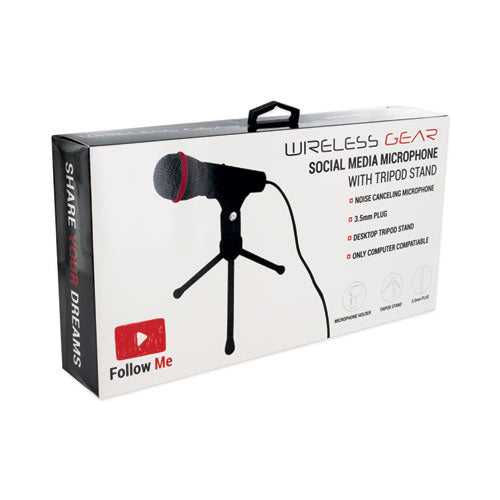 Social Media Kits, Microphone and Stand, Black-(ECAG0609)