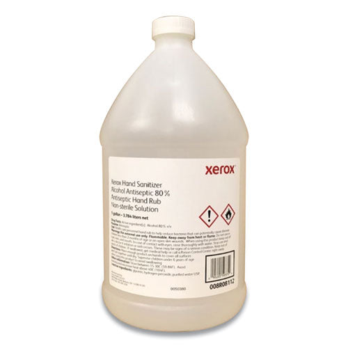 Liquid Hand Sanitizer, 1 gal Bottle with Pump, Unscented, 4/Carton-(XER008R08112)