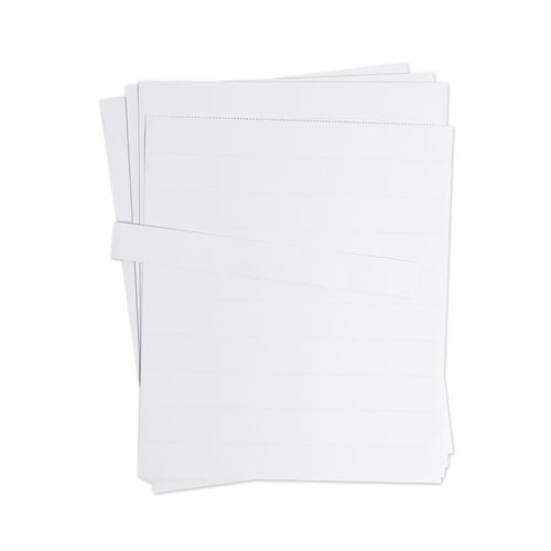 Data Card Replacement Sheet, 8.5 x 11 Sheets, Perforated at 1", White, 10/Pack-(UBRFM1615)