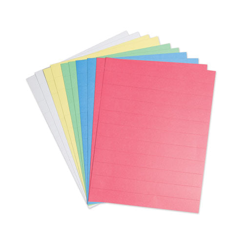 Data Card Replacement Sheet, 8.5 x 11 Sheets, Perforated at 1", Assorted, 10/Pack-(UBRFM1614)