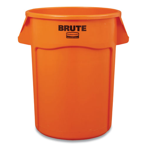 Brute Round Container, 32 gal, Resin, Orange-(RCP2119308)