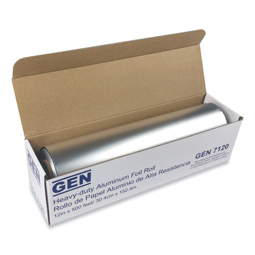 Heavy-Duty Aluminum Foil Roll, 12" x 500 ft, 6/Carton-(GEN7120CT)
