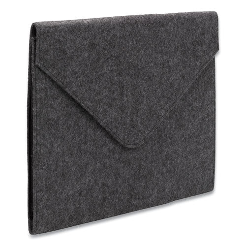 Soft Touch Cloth Expanding Files, 2" Expansion, 1 Section, Snap Closure, Letter Size, Gray-(SMD70921)