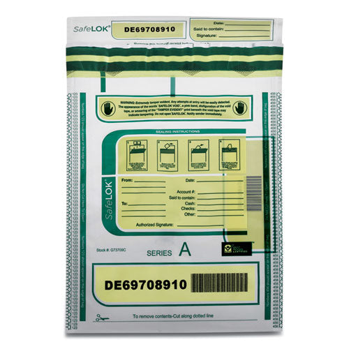 Deposit Bag, Plastic, 9 x 12, Clear, 100/Pack-(CNK585087)