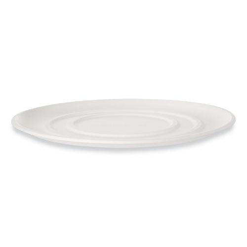 WorldView Sugarcane Pizza Trays, 14 x 14 x 0.2, White, 50/Carton-(ECOEPSCPTR14)