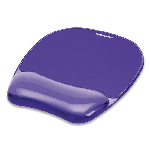 Gel Crystals Mouse Pad with Wrist Rest, 7.87 x 9.18, Purple-(FEL91441)