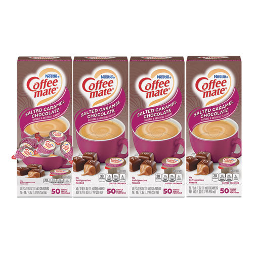 Liquid Coffee Creamer, Italian Sweet Creme, 0.38 oz Mini Cups, 50/Box, 4 Boxes/Carton, 200 Total/Carton-(NES84652CT)