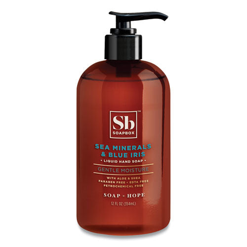 Hand Soap, Sea Minerals and Blue Iris, 12 oz Pump Bottle-(SBX77148EA)