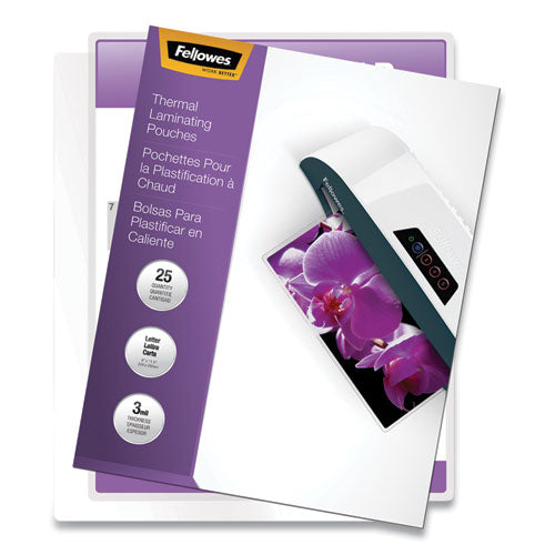 ImageLast Laminating Pouches with UV Protection, 3 mil, 9" x 11.5", Clear, 25/Pack-(FEL5200501)