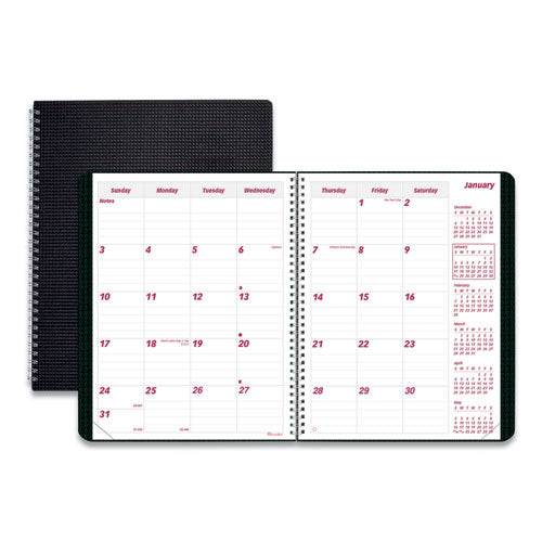 DuraFlex 14-Month Planner, 8.88 x 7.13, Black Cover, 14-Month (Dec to Jan): 2022 to 2024-(REDCB1200VBLK)
