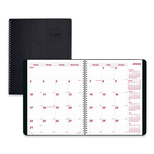 DuraFlex 14-Month Planner, 11 x 8.5, Black Cover, 14-Month (Dec to Jan): 2022 to 2024-(REDCB1262VBLK)