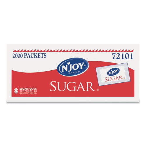 Sugar Packets, 0.1 oz, 2,000 Packets/Box-(NJOSUG72101)