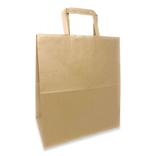 Kraft Paper Bags, 1/7th BBL 12 x 7 x 14, Natural, 300/Bundle-(PTEFH12714)