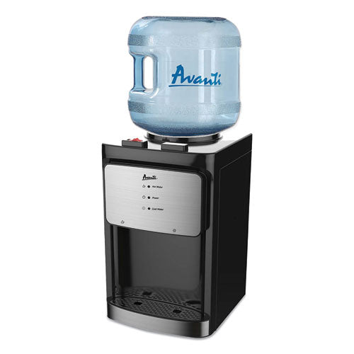 Counter Top Thermoelectric Hot and Cold Water Dispenser, 3 to 5 gal, 12 x 13 x 20, Black-(AVAWDT40Q3SIS)