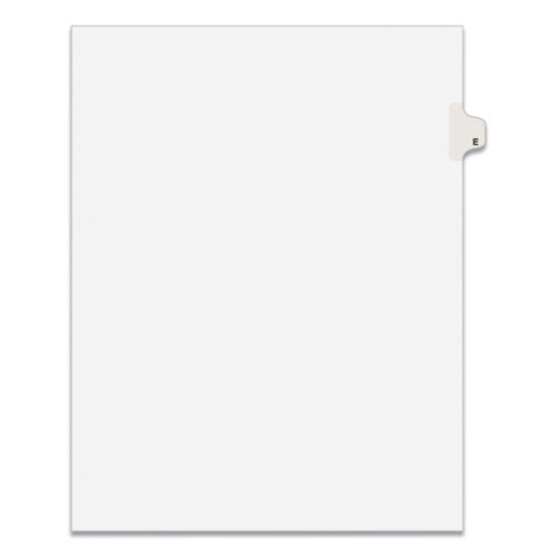 Preprinted Legal Exhibit Side Tab Index Dividers, Avery Style, 26-Tab, E, 11 x 8.5, White, 25/Pack, (1405)-(AVE01405)