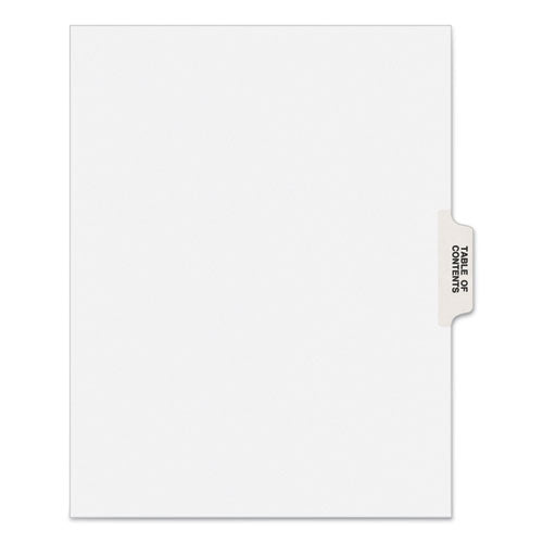 Preprinted Legal Exhibit Side Tab Index Dividers, Avery Style, 25-Tab, Table Of Contents, 11 x 8.5, White, 25/Pack-(AVE11910)