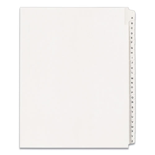 Preprinted Legal Exhibit Side Tab Index Dividers, Allstate Style, 26-Tab, A to Z, 11 x 8.5, White, 1 Set, (1700)-(AVE01700)