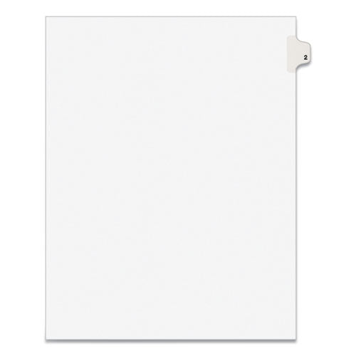 Preprinted Legal Exhibit Side Tab Index Dividers, Avery Style, 10-Tab, 2, 11 x 8.5, White, 25/Pack-(AVE11912)