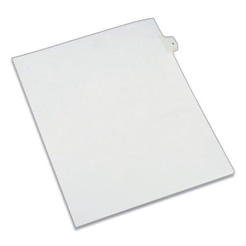 Preprinted Legal Exhibit Side Tab Index Dividers, Allstate Style, 10-Tab, 5, 11 x 8.5, White, 25/Pack-(AVE82203)