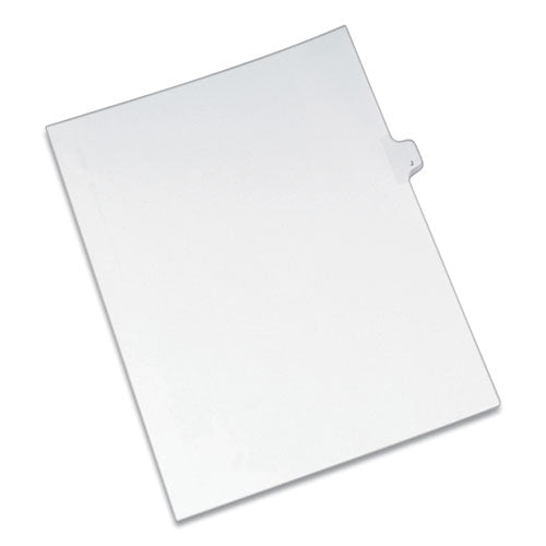 Preprinted Legal Exhibit Side Tab Index Dividers, Allstate Style, 26-Tab, J, 11 x 8.5, White, 25/Pack-(AVE82172)