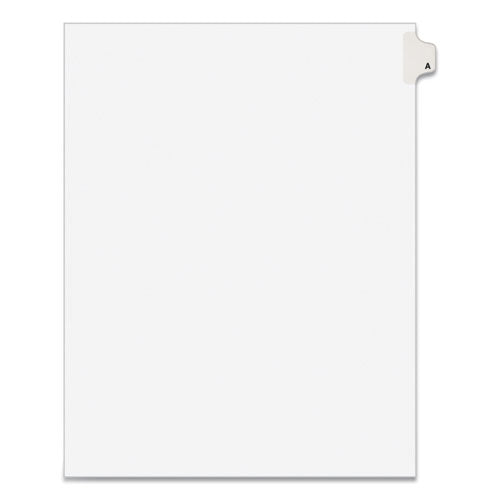 Preprinted Legal Exhibit Side Tab Index Dividers, Avery Style, 26-Tab, A, 11 x 8.5, White, 25/Pack, (1401)-(AVE01401)