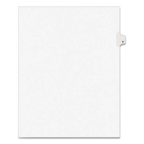 Preprinted Legal Exhibit Side Tab Index Dividers, Avery Style, 10-Tab, 6, 11 x 8.5, White, 25/Pack-(AVE11916)