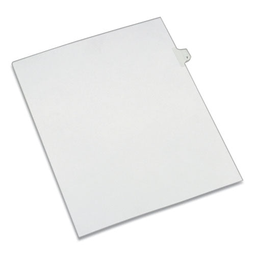 Preprinted Legal Exhibit Side Tab Index Dividers, Allstate Style, 10-Tab, 7, 11 x 8.5, White, 25/Pack-(AVE82205)