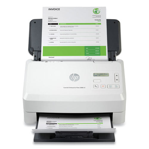 ScanJet Enterprise Flow 5000 s5 Sheet-Feed Scanner, 600 dpi Optical Resolution, 80-Sheet Duplex Auto Document Feeder-(HEW6FW09A)