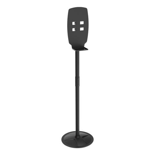 Floor Stand for Sanitizer Dispensers, Height Adjustable from 50" to 60", Black-(KTKSD200)