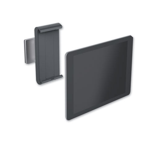 Wall-Mounted Tablet Holder, Silver/Charcoal Gray-(DBL893323)