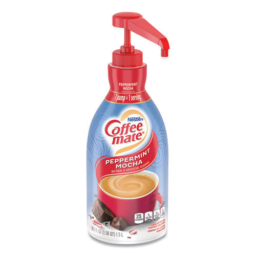Liquid Coffee Creamer, Peppermint Mocha, 1500mL Pump Bottle-(NES29600)